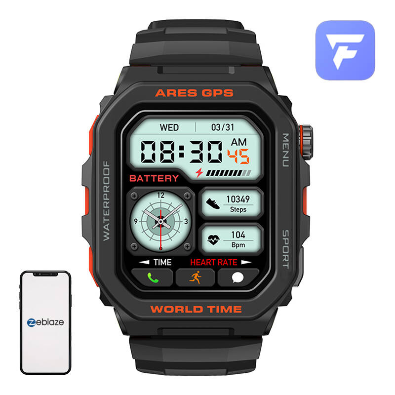 ZEBLAZE ARES GPS SMARTWATCH (Black)