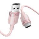 USB 2.0 A do USB-C 3A VENTION CTNPF 1M kabel (ružičasto)
