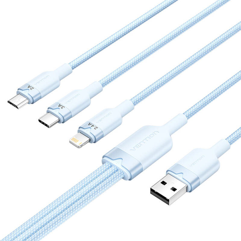 USB 2.0 A do 3in1 3A kabel za kabel CTPLG 1,5m (plava)