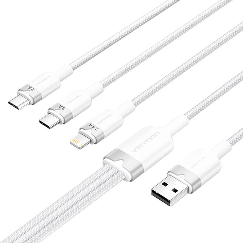 USB 2.0 A do 3in1 3A kabelska opcija CTPWG 1,5m (bijela)