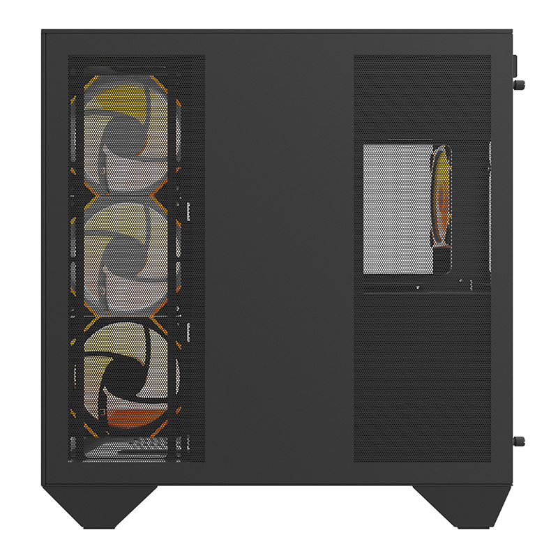Darkflash DY470 računalna futrola (crna) + 4 ventilatora + GPU nosač