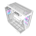 Darkflash DY470 računalna futrola (bijela) + 4 ventilatora + GPU nosač
