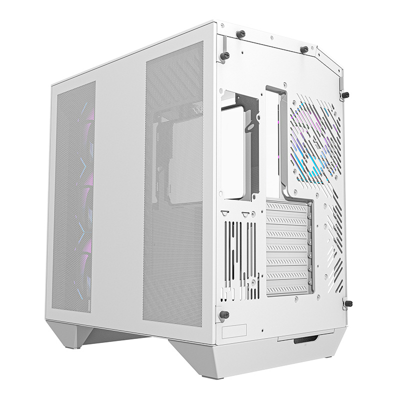 Darkflash DY470 računalna futrola (bijela) + 4 ventilatora + GPU nosač