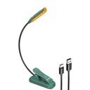 Bežična svjetiljka Glokent mini glcsntbl102g Clip-on knjiga svjetlo, USB-C zeleno