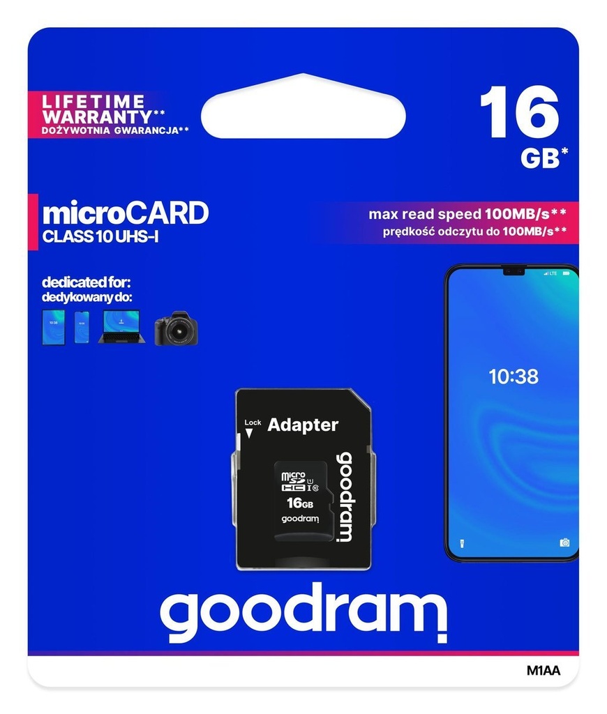 Memorijska kartica Goodram microSD 16GB (M1AA-0160R12)