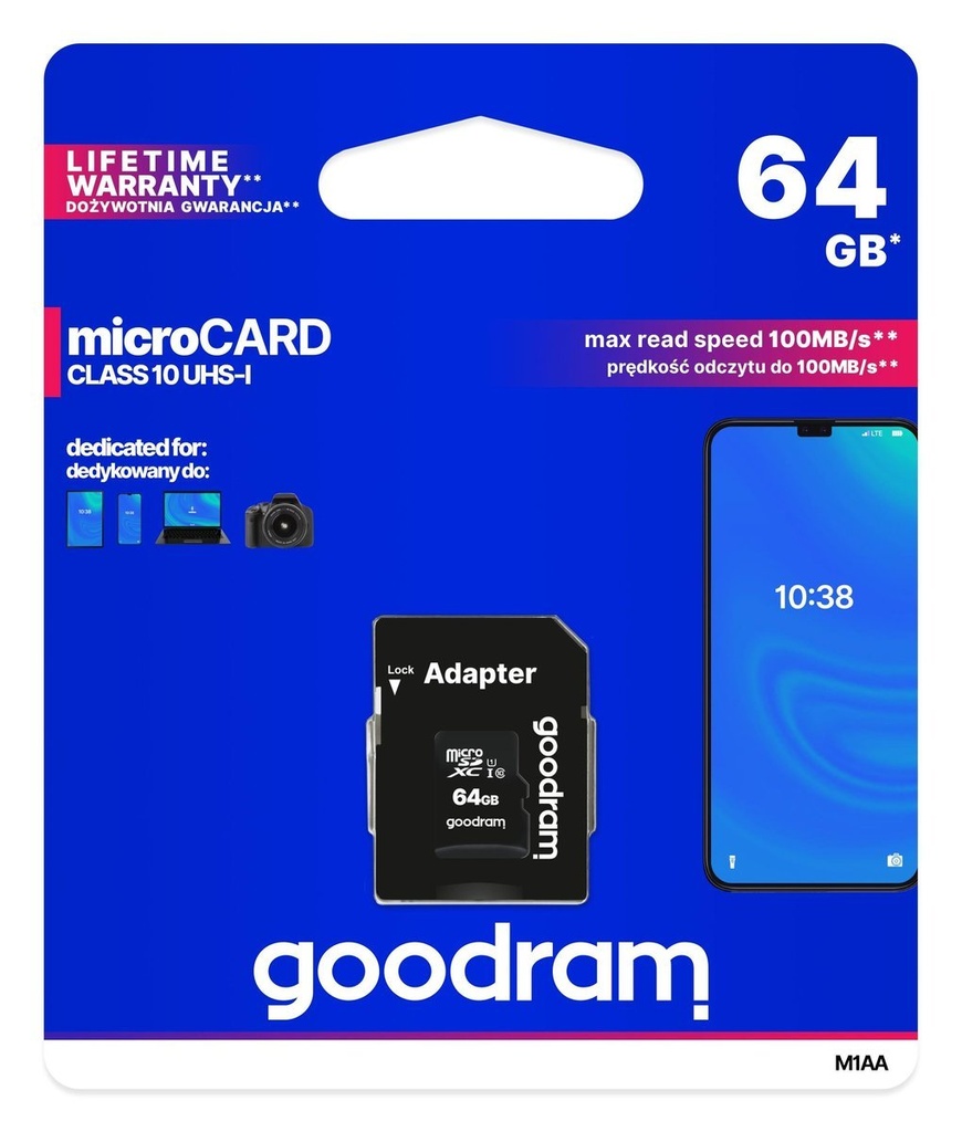 Memorijska kartica Goodram microSD 64GB (M1AA-0640R12)