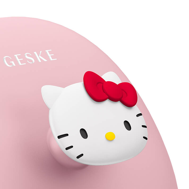 Četkica za čišćenje lica 3in1 s ručkom Geske s aplikacijom (Hello Kitty Pink)
