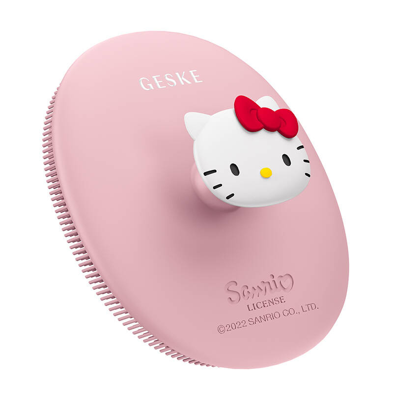 Četkica za čišćenje lica 3in1 s ručkom Geske s aplikacijom (Hello Kitty Pink)
