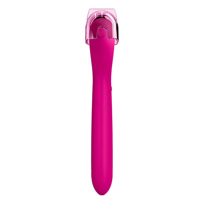Valjak za lice s iglama 9in1 Geske s aplikacijom (magenta)