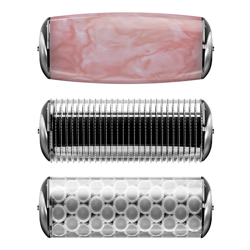 Microneedle lica i kalent za tijelo 9in1 Geske s aplikacijom (magenta)