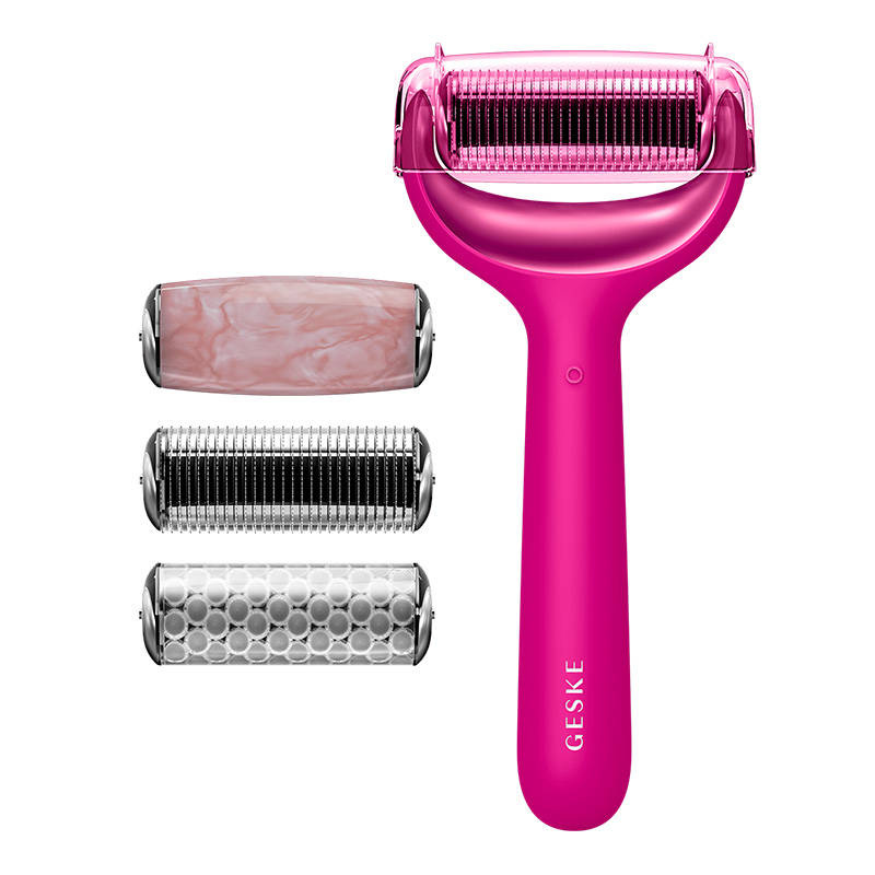 Microneedle lica i kalent za tijelo 9in1 Geske s aplikacijom (magenta)