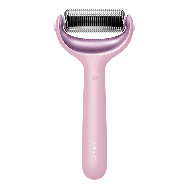 Microneedle Face & Body Roller 9in1 Geske s aplikacijom (ružičasto)
