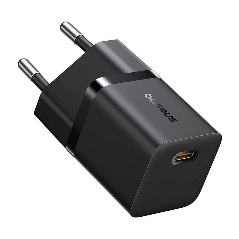 Brzi punjač baseus gan5 mini 1c, 25w (crno)
