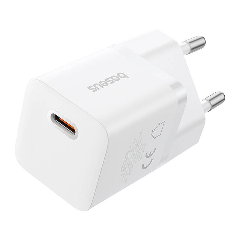 Brzi punjač baseus gan5 mini 1c, 25w (bijelo)