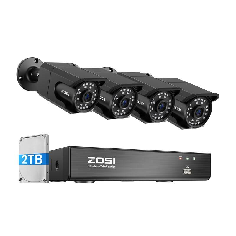 Skup od četiri IP kamere Zosi C105 WiFi 8MP + Recorder + HDD 2TB