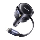 Baseus uživanje max punjača automobila s USB-C+Lightning Cables 60W crni