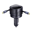 Baseus uživanje max punjača automobila s USB-C+USB-C kablovima 60W crni