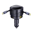 Baseus uživanje Max punjača automobila s USB-C+USB-C kablovima i USB-A+USB-C portovima 90W crni