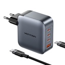 VENTION POWER CHARGER 3X USB-C, 1X USB-A, (100W/100W/30W/30W) (siva) s USB-C do USB-C kabela (1M) (crno)