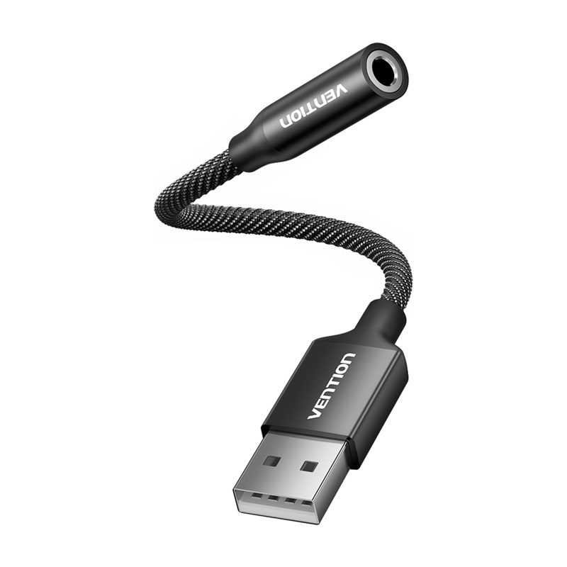 Jednostruki USB vanjska zvučna kartica Vention Gome 0,25m (crno)