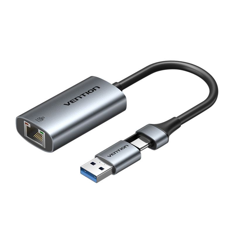 Adapter vente usb-a + usb-c do gigabit ethernet 0,15m