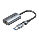 Adapter vente usb-a + usb-c do gigabit ethernet 0,15m