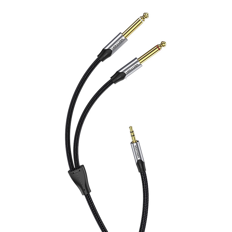 Audio kabel mini priključak od 3,5 mm do 2x priključak 6,35 mm muški vent barhl 10m