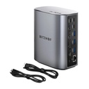 Blitzwolf BW-Th15 17in1 Priključna stanica 2xHD+DP+4xC+3xUSB 3.0+USB 3.1+C 3.2+C PD+RJ45+Micro SD+SD+3,5 mm Audio