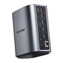 Blitzwolf BW-Th15 17in1 Priključna stanica 2xHD+DP+4xC+3xUSB 3.0+USB 3.1+C 3.2+C PD+RJ45+Micro SD+SD+3,5 mm Audio
