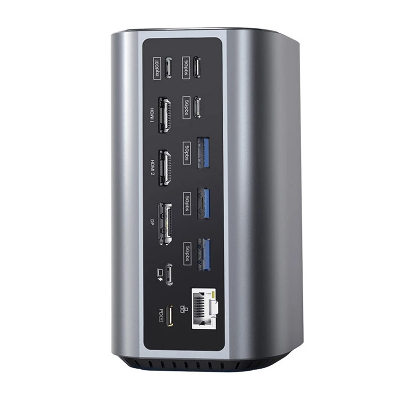 Blitzwolf BW-Th15 17in1 Priključna stanica 2xHD+DP+4xC+3xUSB 3.0+USB 3.1+C 3.2+C PD+RJ45+Micro SD+SD+3,5 mm Audio