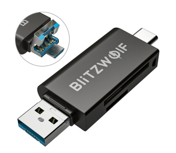 Čitač kartica SD USB-C / USB-A Blitzwolf BW-CR1