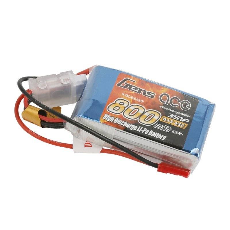 Baterija GensAce LiPo 800mAh 11.1V 45C 3S1P