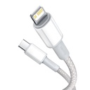Baseus pleteni kabel visoke gustoće Type-C na Lightning, PD, 20 W, 1 m (bijeli)