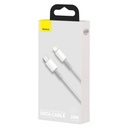Baseus pleteni kabel visoke gustoće Type-C na Lightning, PD, 20 W, 1 m (bijeli)