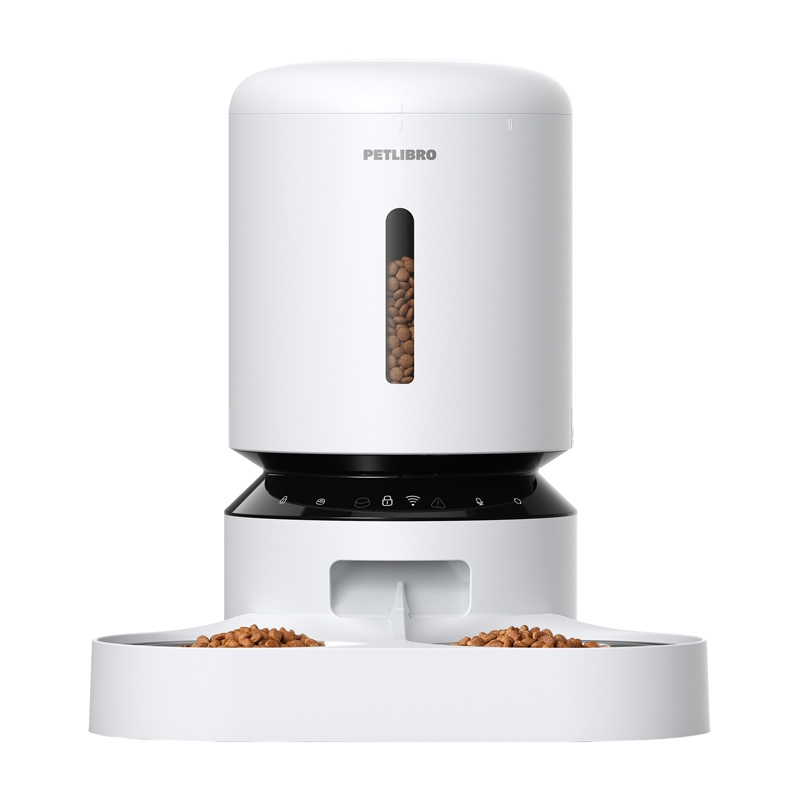 Petlibro Granary Domatora za hranu s dvostrukom zdjelom, WiFi, 5L (bijela)