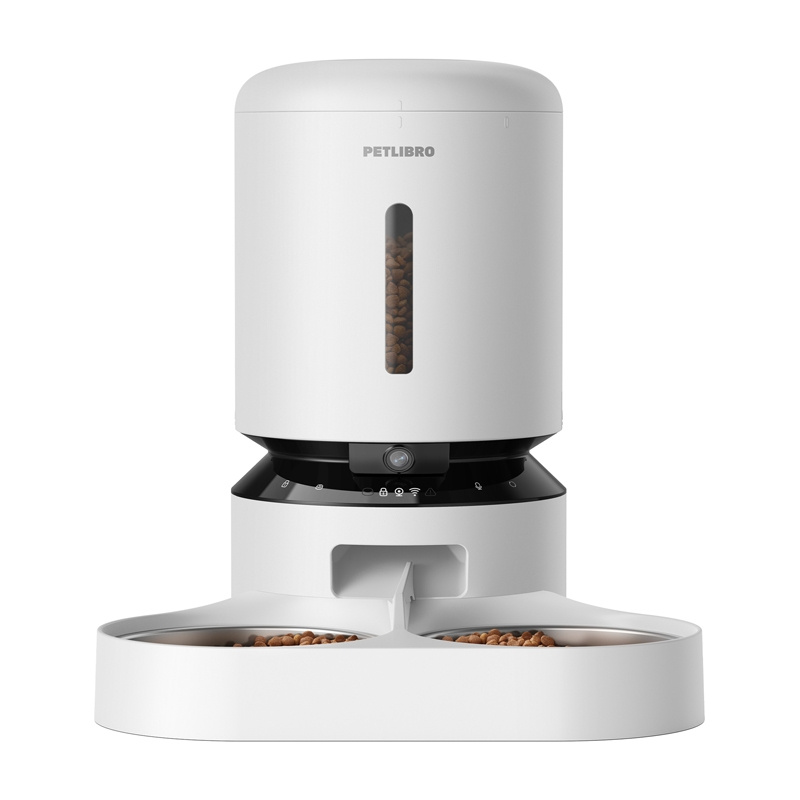 Petlibro Granary Camera Feed dozator s dvostrukom zdjelom, 5L (bijelo)