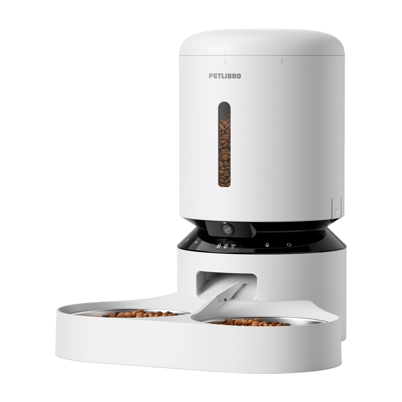 Petlibro Granary Camera Feed dozator s dvostrukom zdjelom, 5L (bijelo)