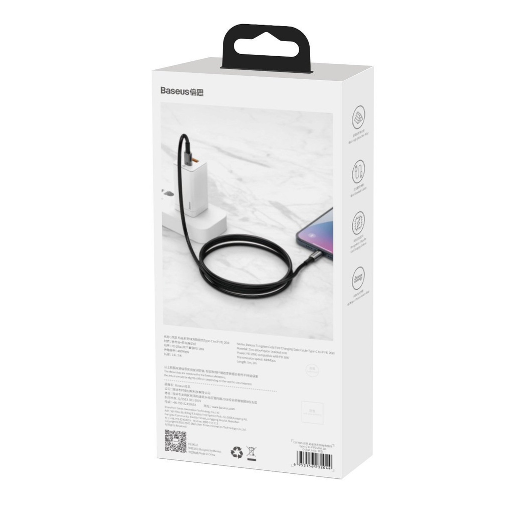 Baseus Tungsten Gold Cable Type-C to Type-C 100W 2m (crni)