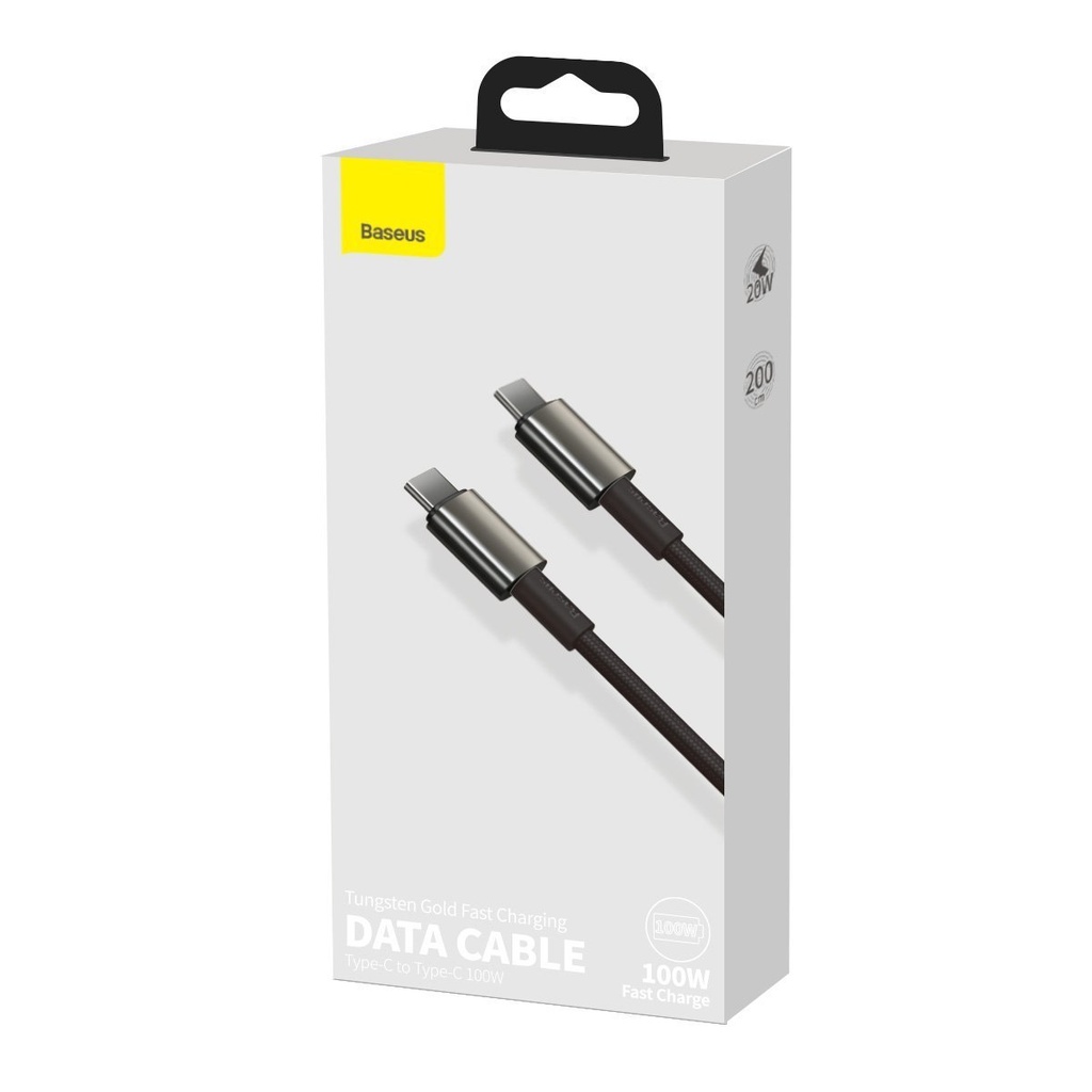 Baseus Tungsten Gold Cable Type-C to Type-C 100W 2m (crni)