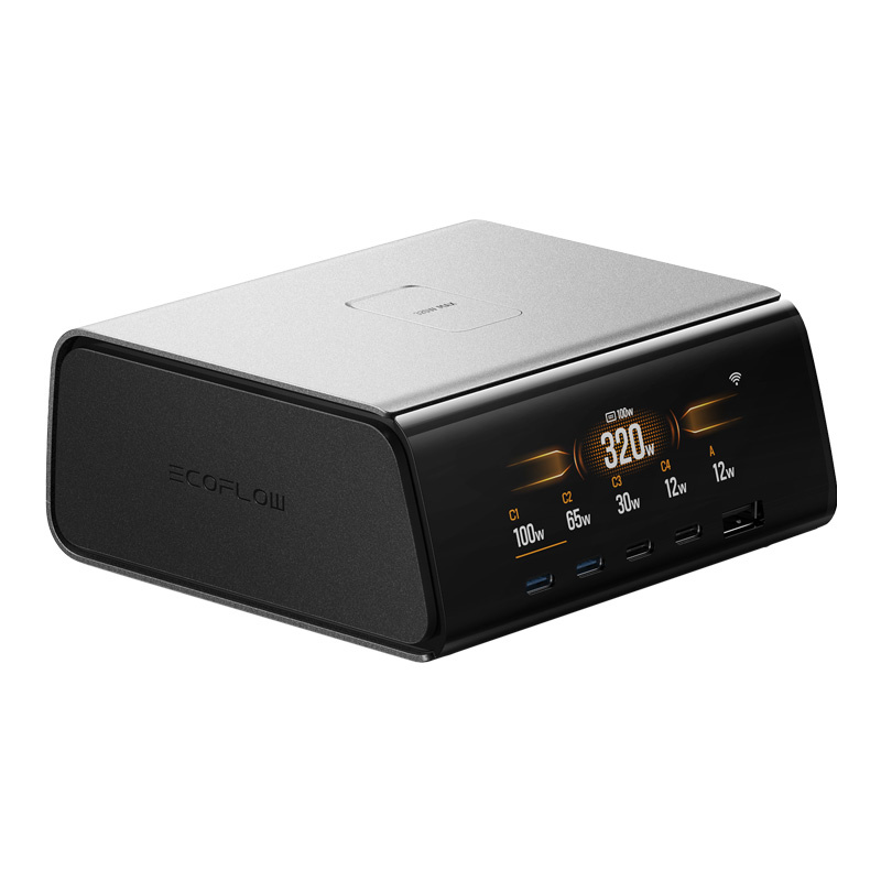 Priključna stanica EcoFlow Rapid Pro 320W, 4xUSB-C, 1xUSB-A, GAN
