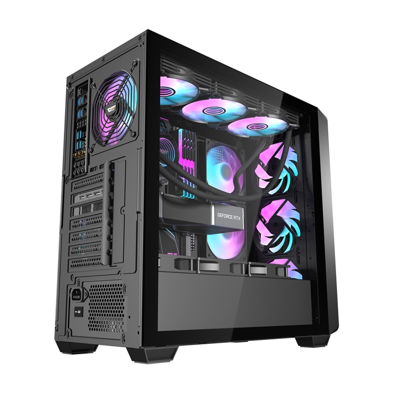 Darkflash DS900WD računalna futrola (crno) + 4 obožavatelja