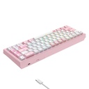 Havit KB874L RGB mehanička tipkovnica (ružičasta i bijela)