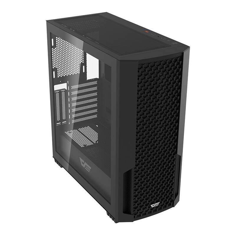 Računalni slučaj DarkFlash DF2100 + 4 ArgB obožavatelji (crni)