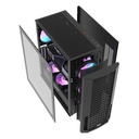 Računalni slučaj DarkFlash DF2100 + 4 ArgB obožavatelji (crni)