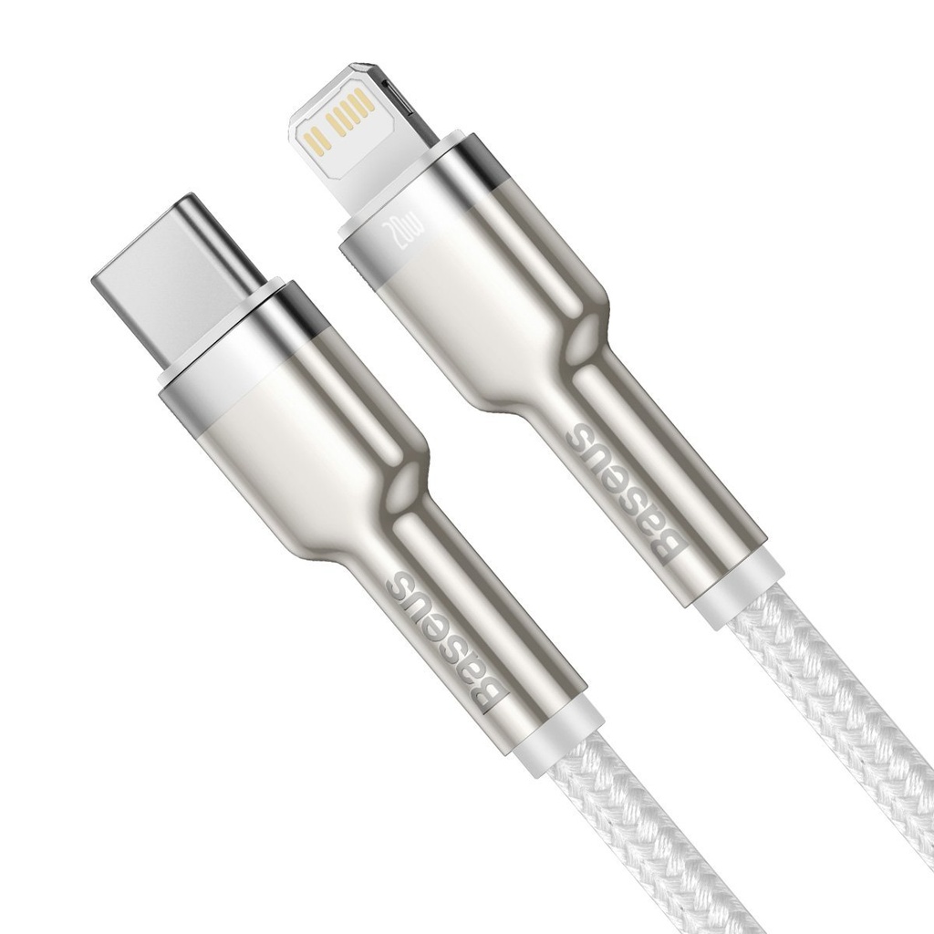 USB-C kabel za Lightning Baseus Cafule, PD, 20W, 1m (bijeli)