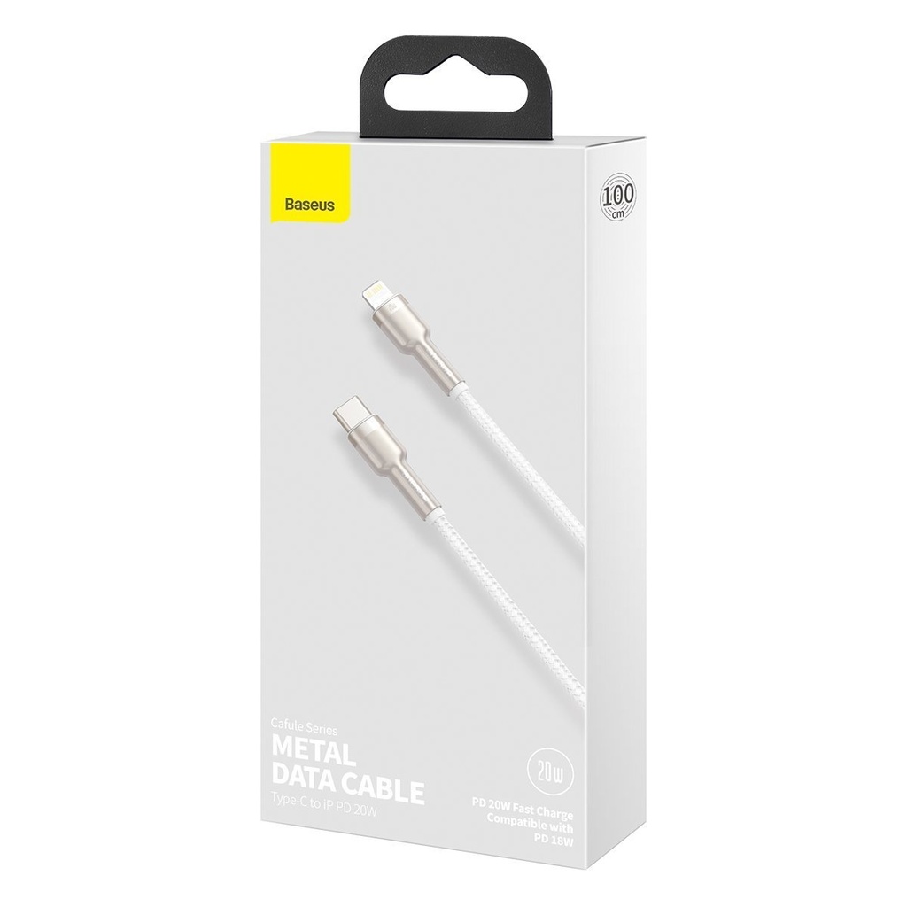 USB-C kabel za Lightning Baseus Cafule, PD, 20W, 1m (bijeli)