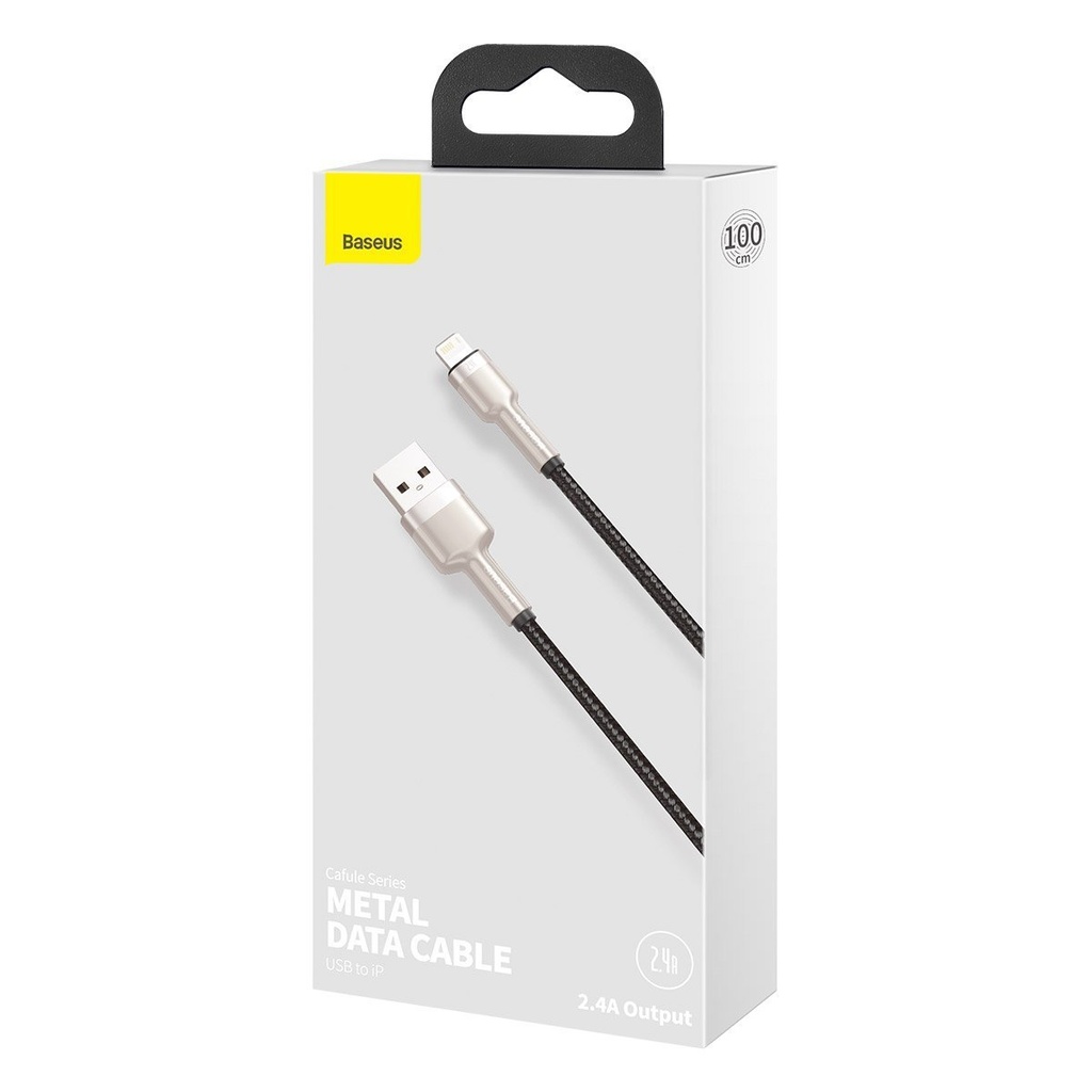 USB kabel za Lightning Baseus Cafule, 2.4A, 1m (crni)