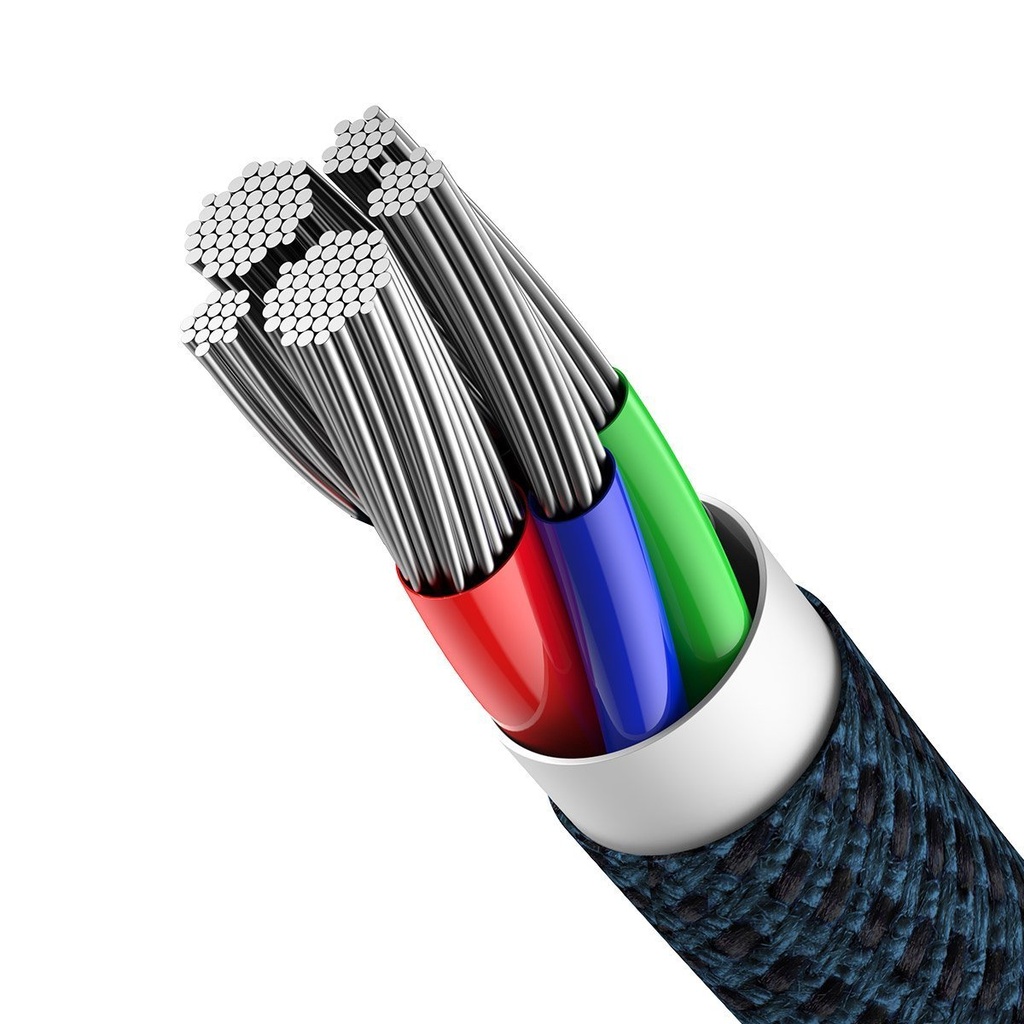 Baseus pleteni kabel visoke gustoće Type-C na Lightning, PD, 20 W, 1 m (plavi)