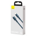 Baseus pleteni kabel visoke gustoće Type-C na Lightning, PD, 20 W, 1 m (plavi)