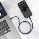 Baseus pleteni kabel visoke gustoće Type-C na Lightning, PD, 20 W, 1 m (plavi)